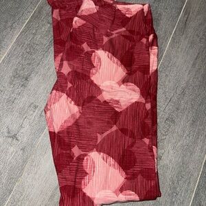 LuLaRoe Red and Pink Heart Leggings | OS | Valentines Day